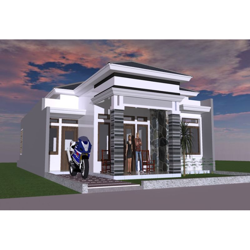 PAKET DESAIN RUMAH SIAP BANGUN. RUMAH 8x15, 3 kamar tidur.Jasa desain rumah. desain rumah minimalis