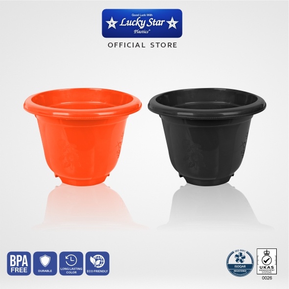 Lucky Star - Pot Bunga Jasmin 50 cm / pot bunga hias plastik kecil medium grosir pot bunga plastik m