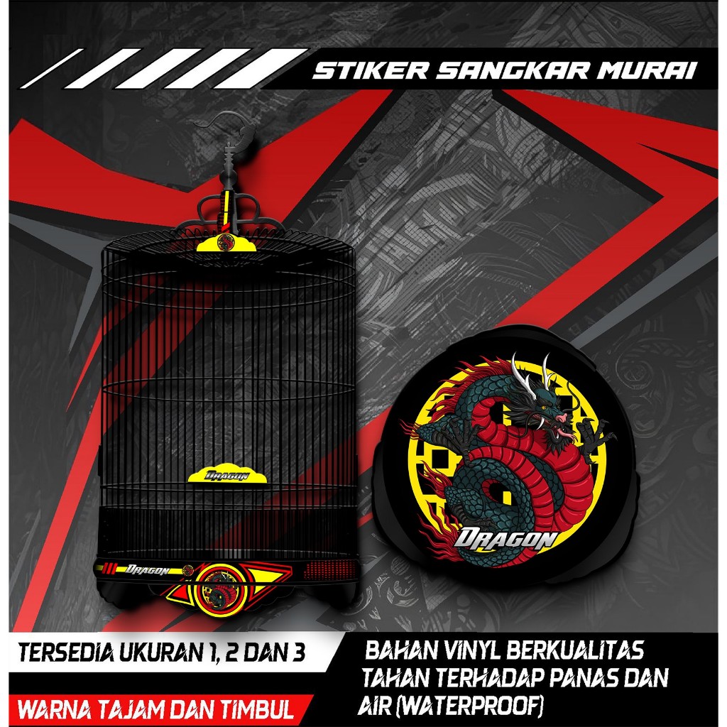 

Stiker Decal Sangkar Burung Murai, Sangkar Bulat Custom, Desain Naga, High Quality, Anti Air, Murah