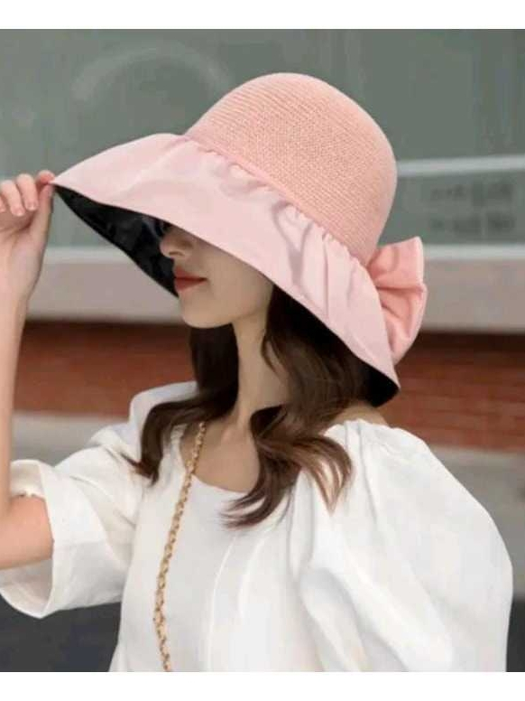 Topi Wanita Bucket Hat / Topi Wanita Pantai / Topi Wanita Anti UV / Topi Wanita Lebar