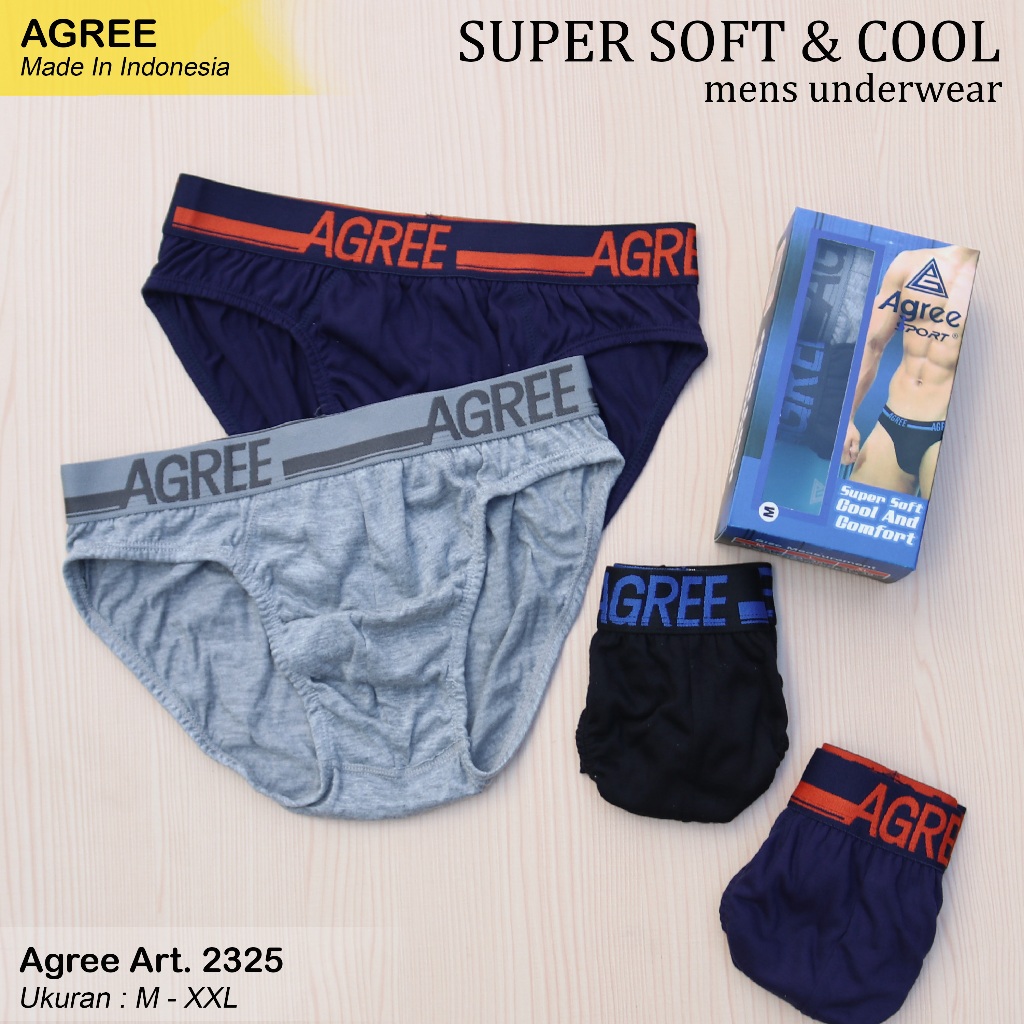 CD Agree 2321 2323 2325 2326 2326 2327 2328 | Agree Sport Celana Dalam Pria Karet Boxer Super Soft &