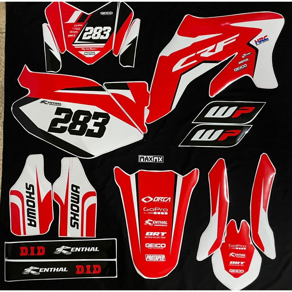 DECAL STIKER VIAR 250 DEKAL VARIASI STRIPING CUSTOM FULLBODY MERAH