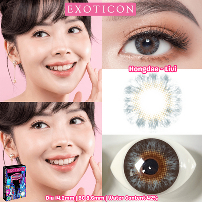 Softlens X2 HONGDAE 14.2 MM by EXOTICON / Softlen Soflen Warna Normal