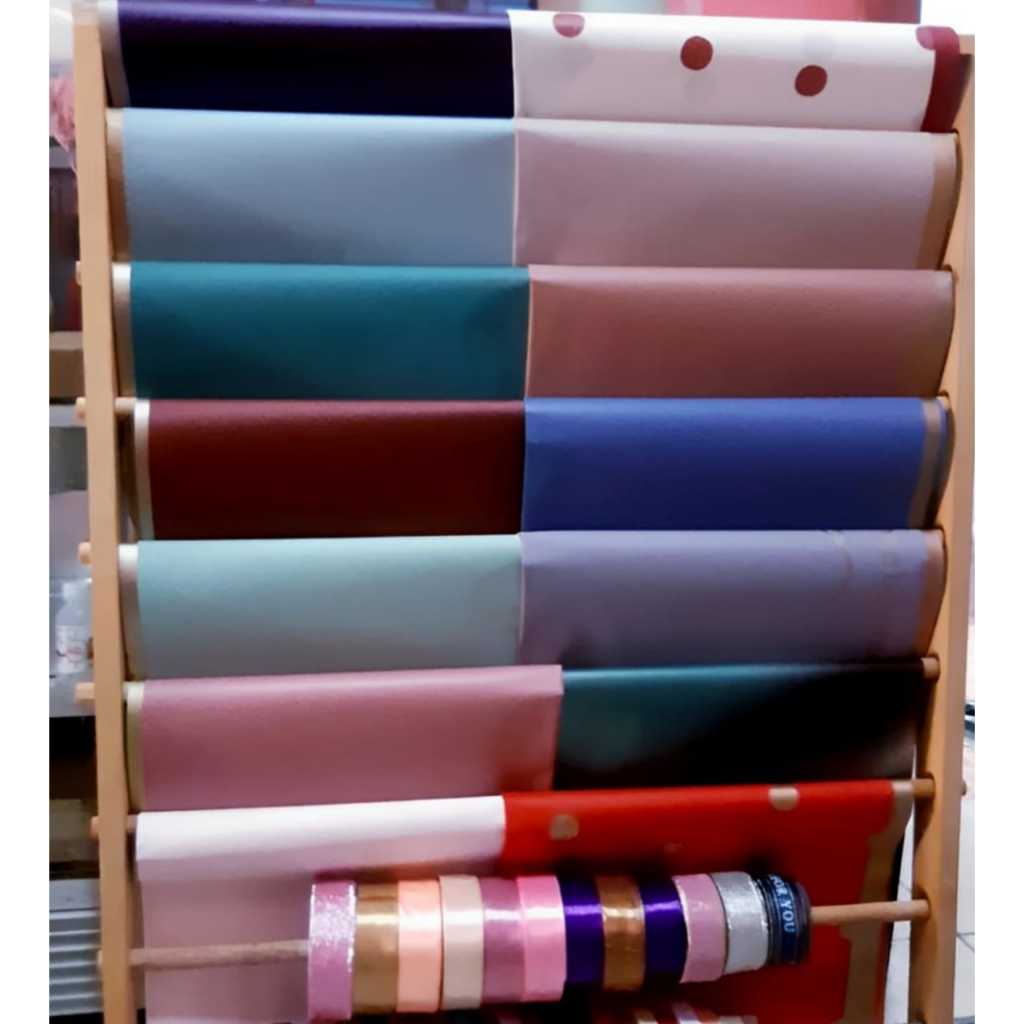 Ay00! Rak Gantungan Kertas Rak Penyimpanan Pita Rak Kerajinan Kertas Cellophane