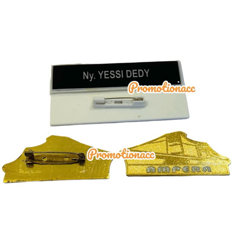 

Paket Lengkap Pin AMPERA Plus Name Tag Papan Nama Dada Akrilik Lycal Resin PENITI/MAGNET