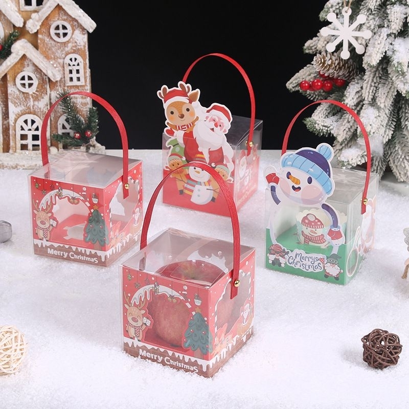 

Box Transparan Cupcake Small Christmas Premium Box Muffin Natal Transparan