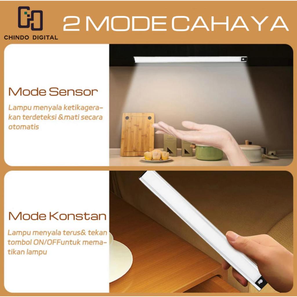 CUCI GUDANG CUCI GUDANG [CDOS] LAMPU SENSOR GERAK MAGNETIC MOTION SENSOR LAMPU STICK PANJANG LED