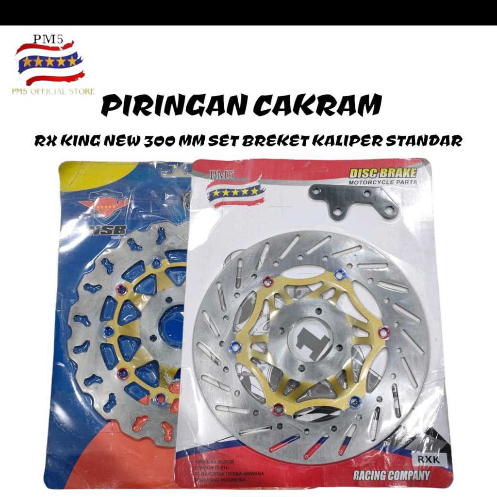 Piringan Cakram Disc Piringan Cakram depan model lebar 300mm Plus Breket PNP RX King New