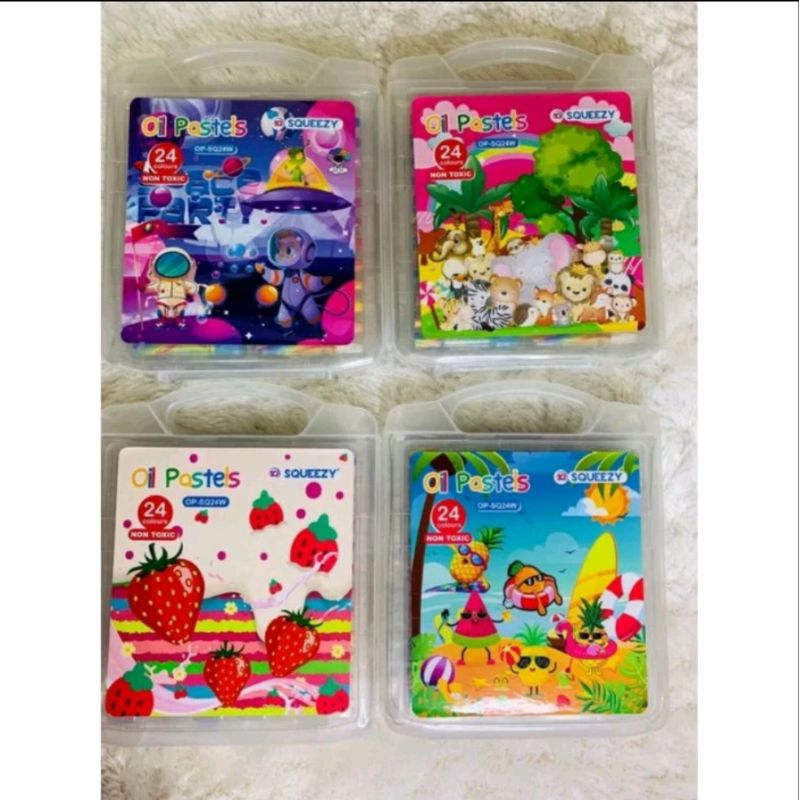 

(24 warna) oil pastel Squeezy/crayon Squeezy 24 /crayon murah