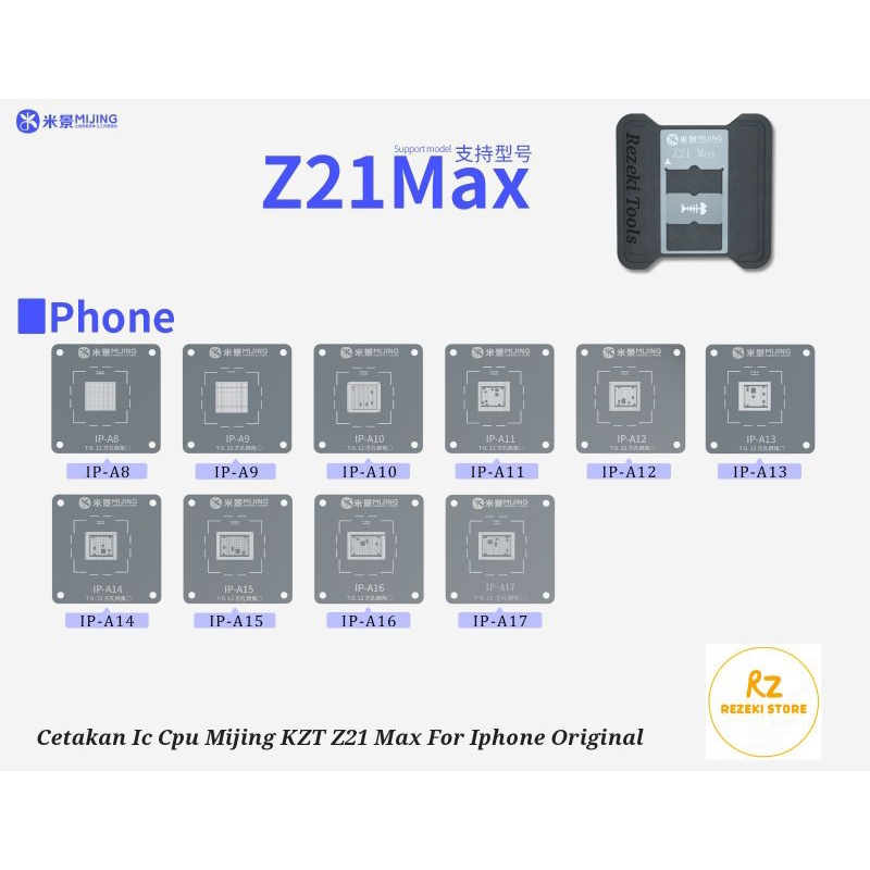 Cetakan Ic Cpu Mijing KZT Z21 Max For Iphone Original