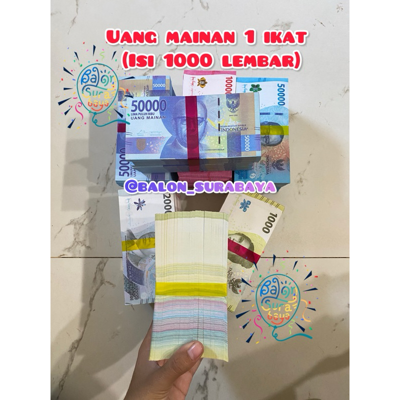 Uang Mainan / Uang Replika 1 ikat (isi 1000 lembar)