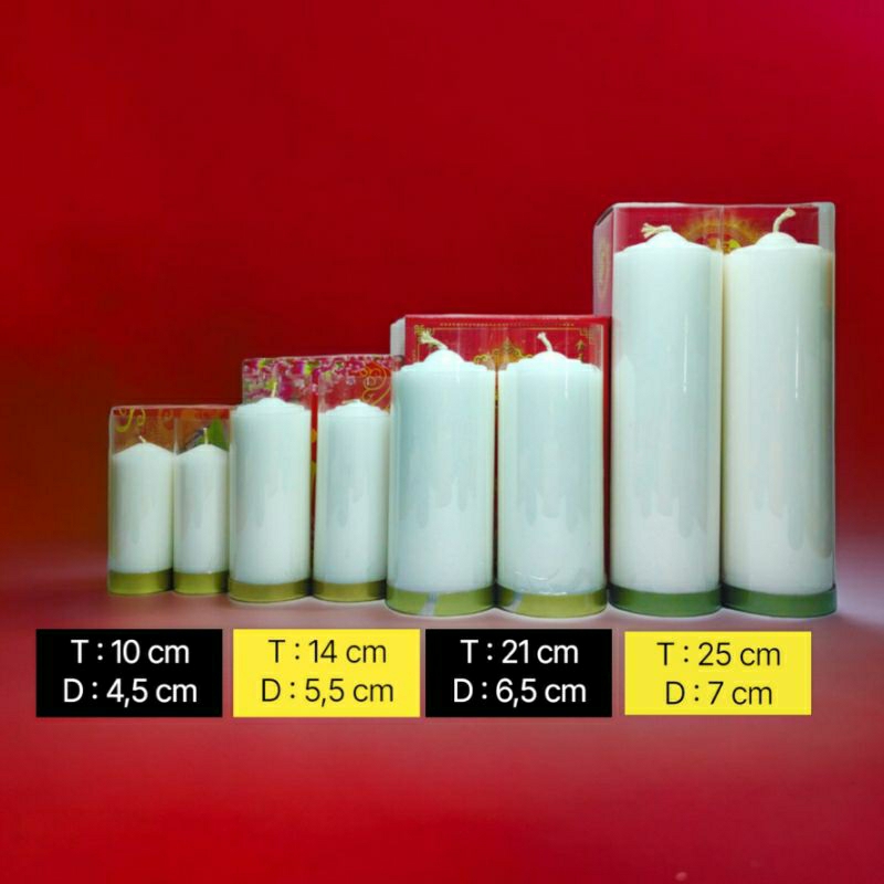 Lilin Doa Putih Altar Sembahyang