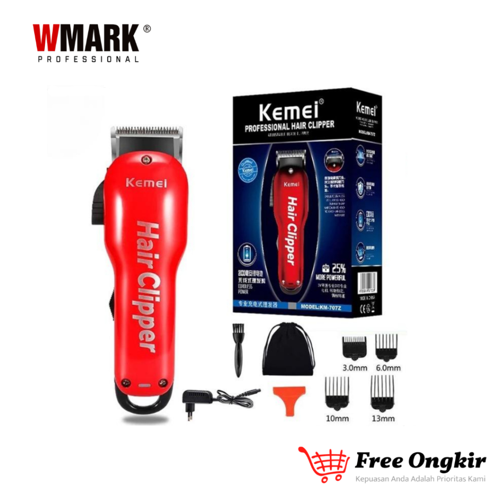 Kemei KM 707Z Alat Cukur Rambut Professional Hair Clipper Trimmer Turbo Power Electric KM-707Z