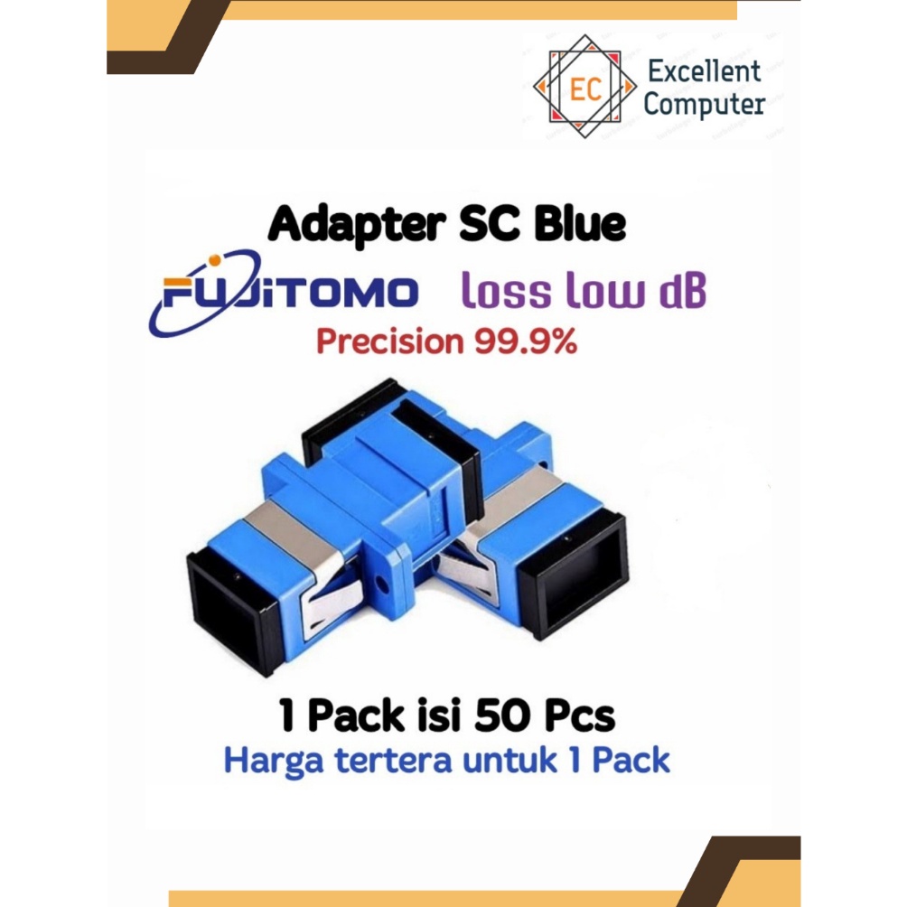 Barrel  Adapter Fiber Optic SC UPC FUJITOMO  Premium Isi 5 Pcs  Top Quality v V7X4