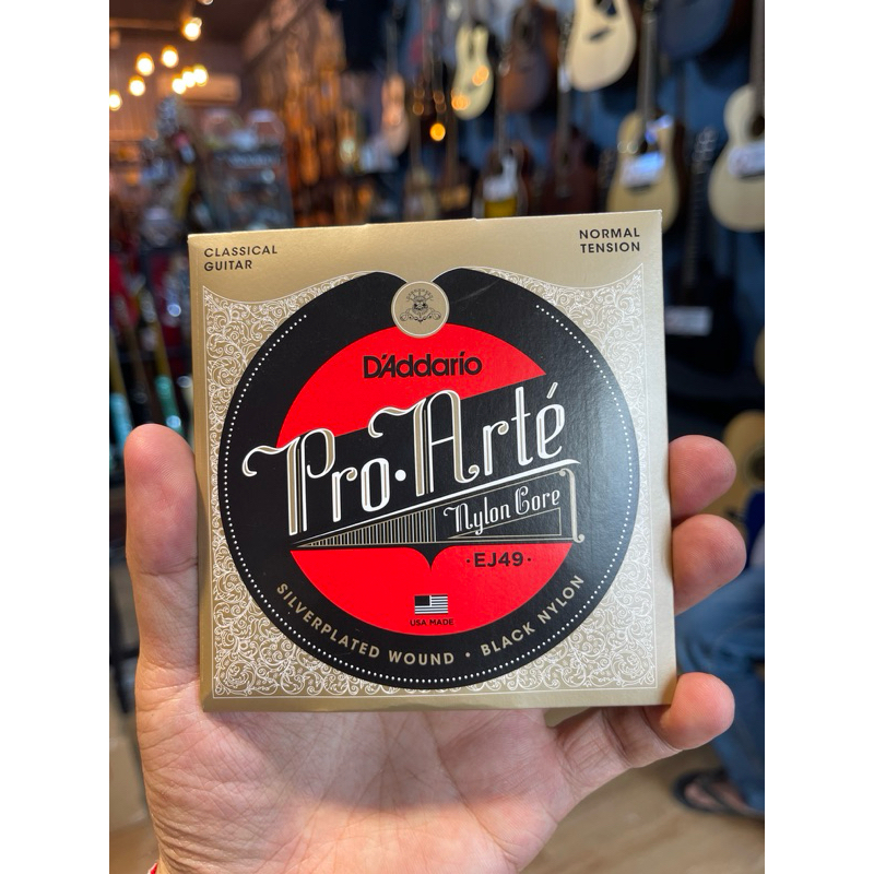 senar gitar klasik D'addario EJ49 Black Nylon original