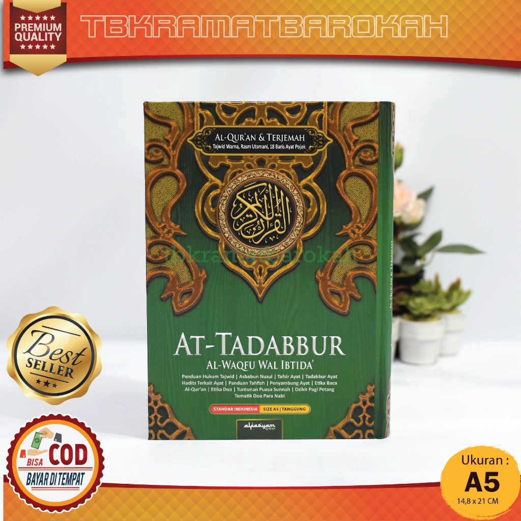Alquran At Tadabbur Terjemah Tajwid Warna Warni Waqaf Ibtida A5 Ukuran A5 HC Alfasyam
