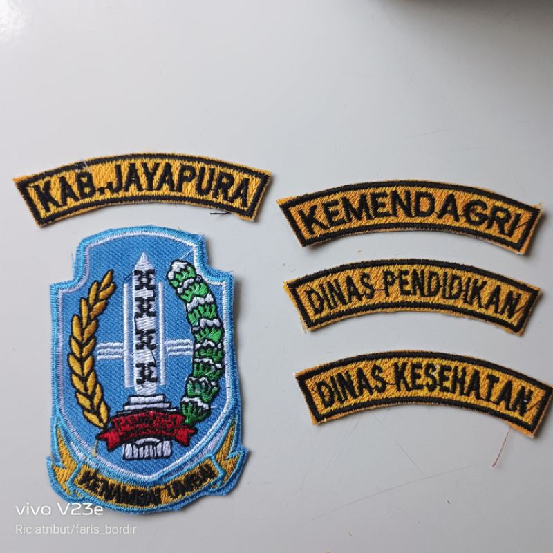 BET BORDIR LOGO LAMBANG KAB JAYAPURA LOGO KABUPATEN JAYAPURA