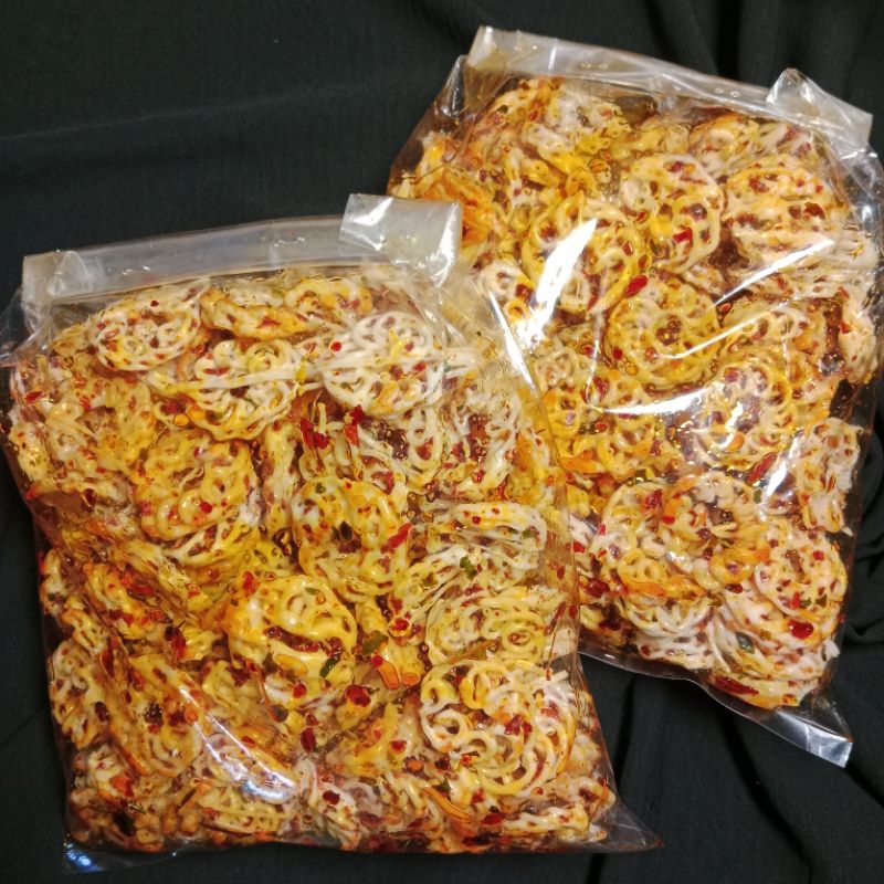 

kerupuk Rafael kerupuk pedo kerupuk viral pedas daun jeruk 1kg