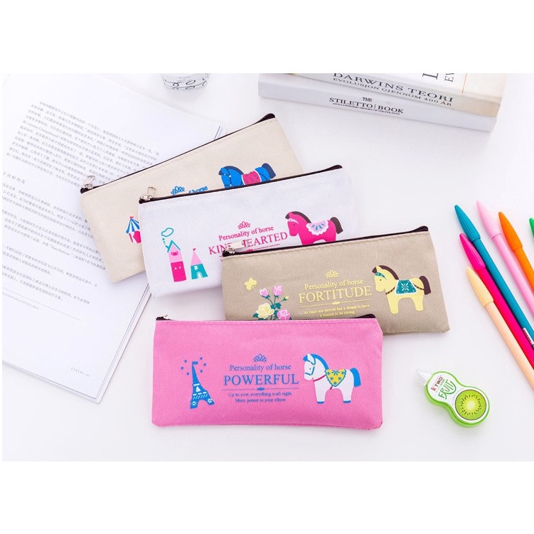 

MALL Ennwen TP39 Tempat Pensil Royal Horse Tempat Kosmetik