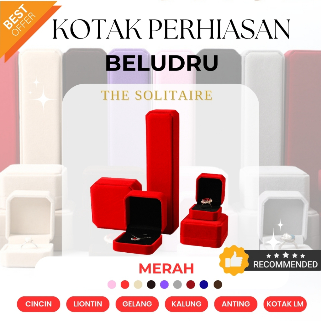 Kotak Perhiasan Mewah Premium BOX CINCIN LIONTIN ANTING GELANG KALUNG KOYE / Kotak Logam Mulia ANTAM