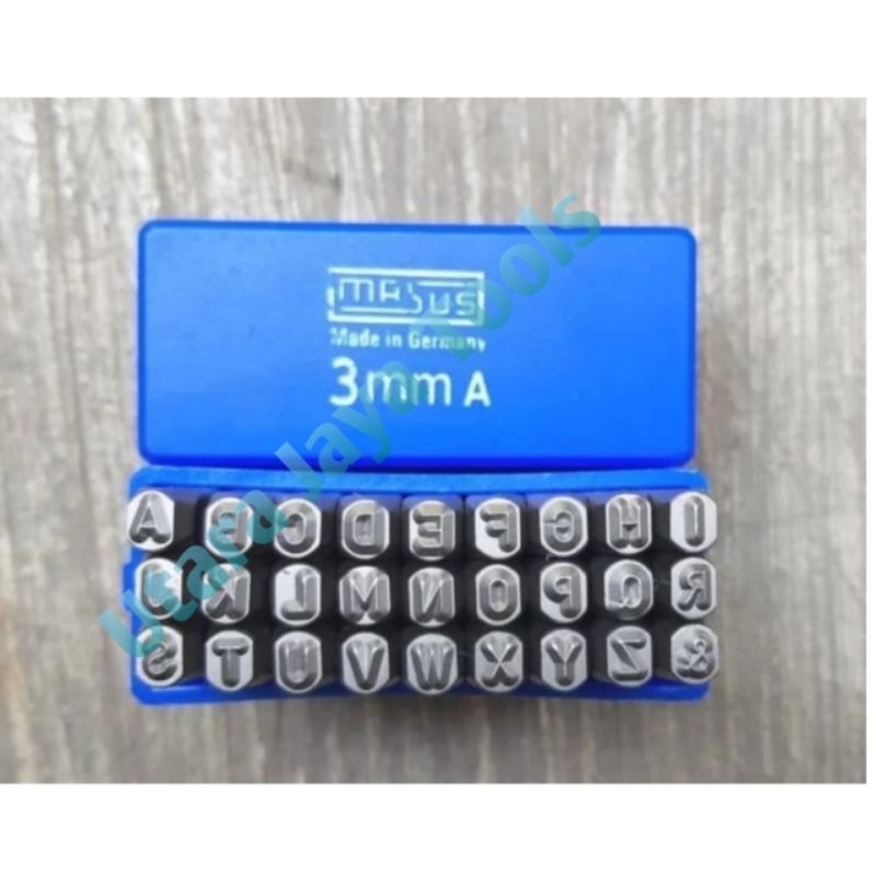 

MASUS Germany Huruf Ketok dan angka ketok 3 mm Stamp Punch Letter A - Z