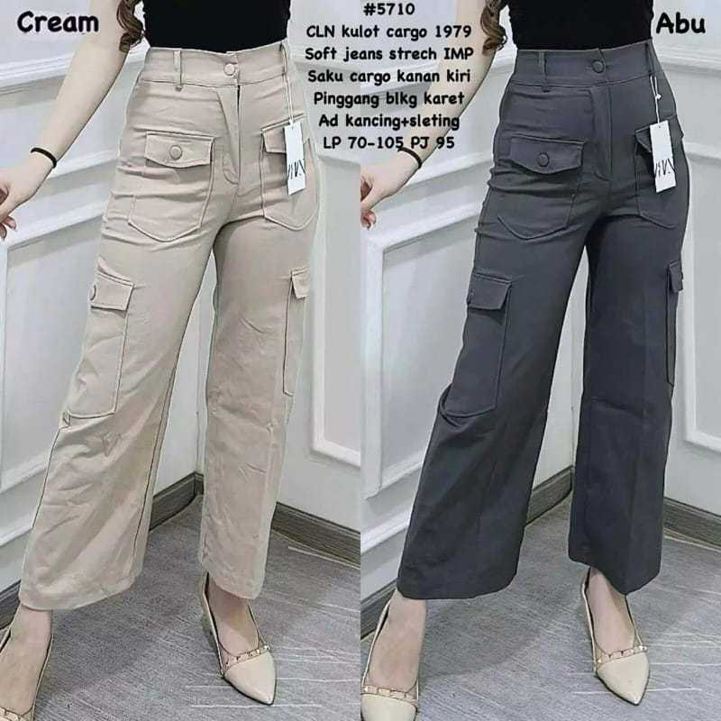 CELANA CARGO WANITA KATUN TWILL PEREMIUM//CELANA KULOT WANITA