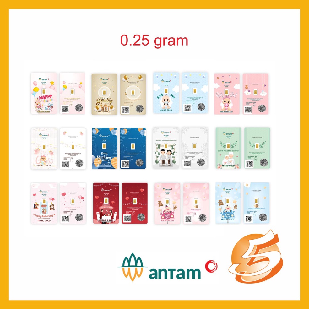 KODE P9C Emas Logam Mulia Antam 25 25 gram LM Batangan Micro Gold Hartadinata Murni 24k Hadiah Kado 