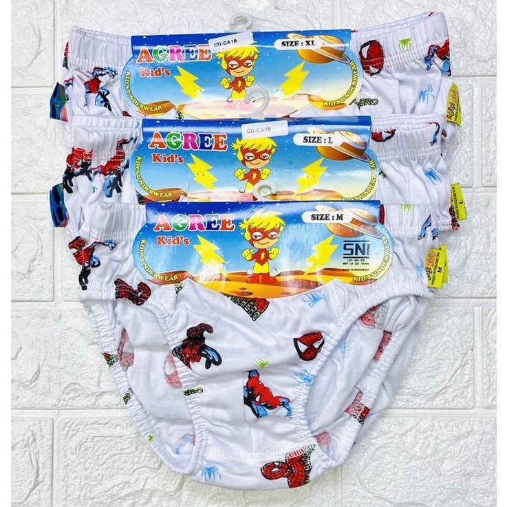 KODE G36B CELANA DALAM AGREE KIDS CA18 SPIDERMAN
