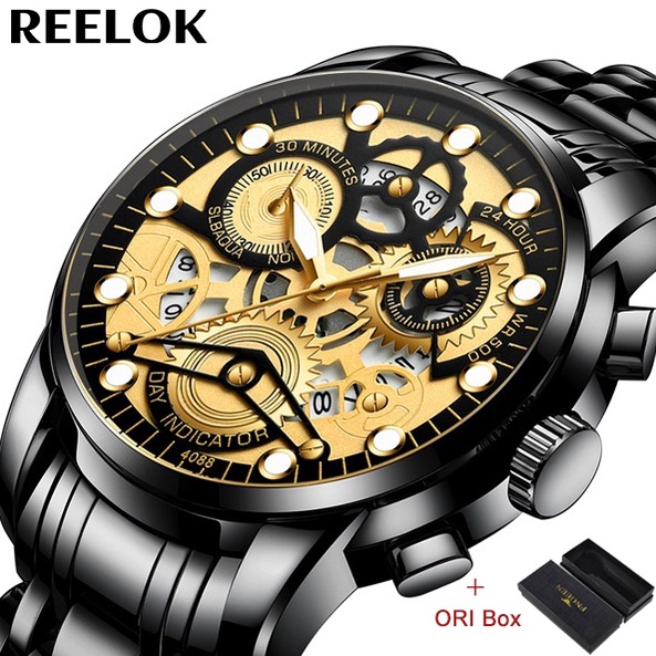 KODE J33V FNGEEN 488 Jam Tangan Pria Original Anti Air Luxury Stainless Steel Desain BeronggaUkiran 