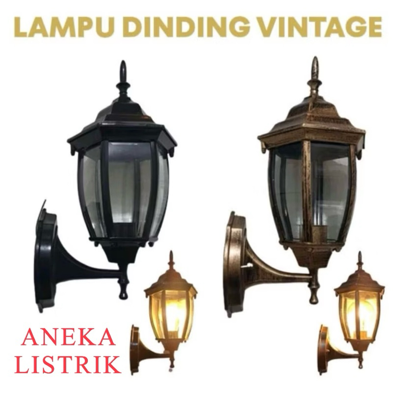 LAMPU DINDING OUTDOOR MINIMALIS/ LAMPU TEMPEL/ LAMPU TAMAN KLASIK/ LAMPU PILAR 0095