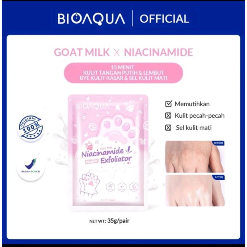 Bioaqua Goat Milk Niacinamide Brightening Hand mask