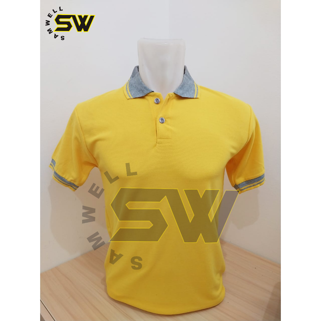 Kaos Polo Shirt Premium / Kaos Kerah Polo Tangan Pendek Pria - Wanita / Polo Shirt Pendek Kuning Kom