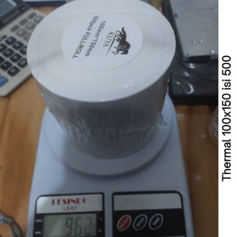 

KERTAS STICKER THERMAL BARCODE A6 100mm x 150mm KUYA 500pcs RJ4