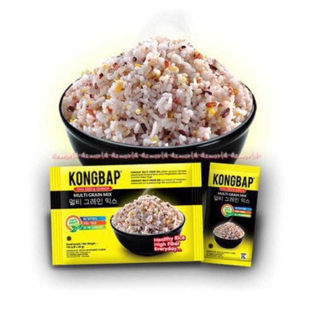 

HEBOH KONGBAB KONGBAP Chiaseed dan Quinoa MULTI GRAIN MURAH KONGBAP NATURAL HIGH FIBER MIX HALAL SEHAT TINGGI GIZI isi 6x25gr beras diet korea