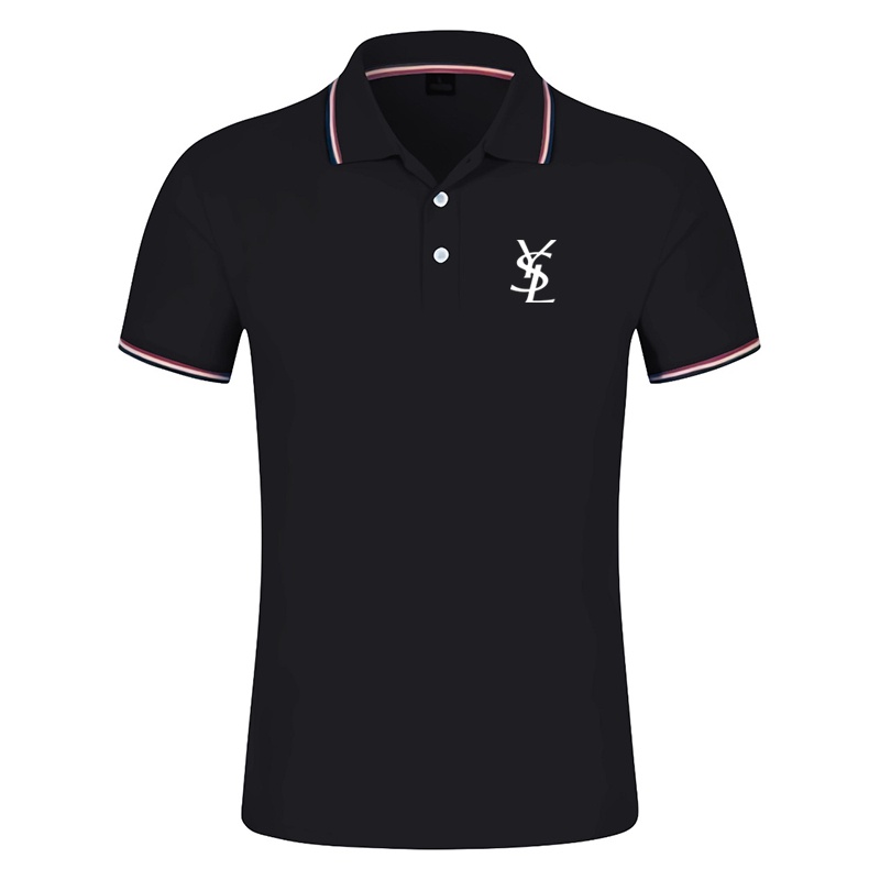PAKET INSTAN Kaos Pria  Tshirt Polo List YSL3  Kaos Kerah Motif Printing