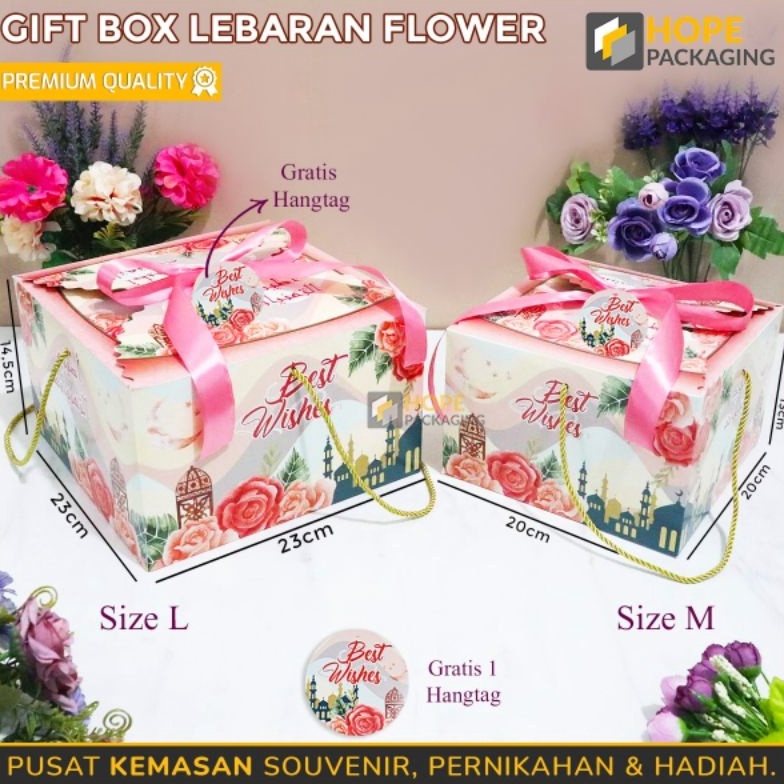 

RESTOK GAN Gift Box Motif Best Wishes Idul Fitri Hangtag Tali Pita Hampers Kue Kering Lebaran Box Souvenir Idul Fitri Box Motif Bunga Souvenir Box Lebaran Idul Fitri