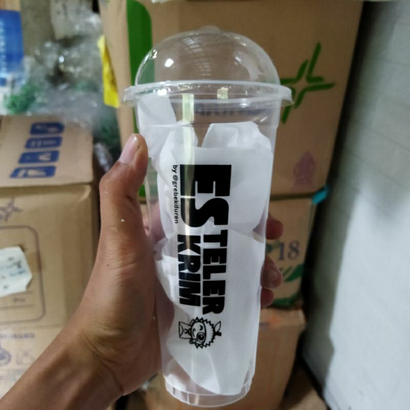 Sablon Gelas cup 18 oz slim minimal 500pc