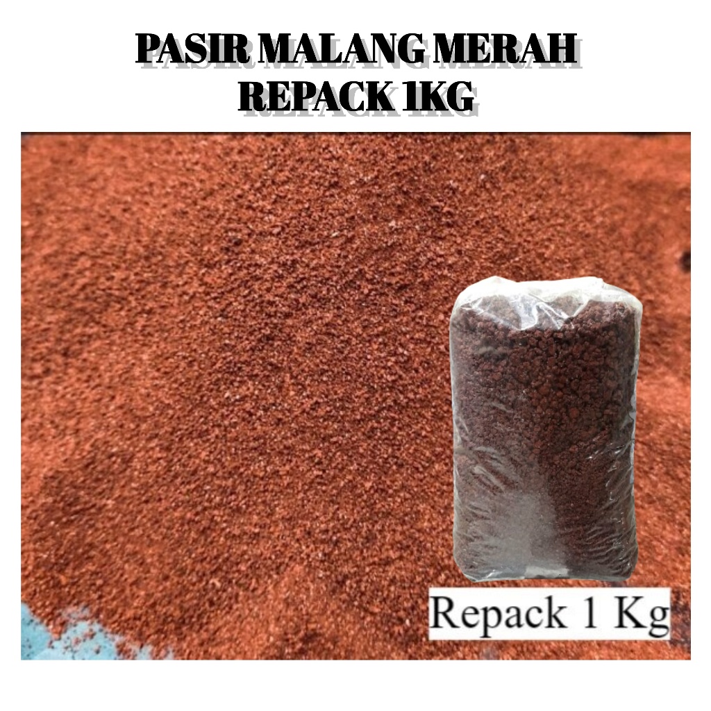 Pasir Malang Merah Halus 1kg Ikan Channa Chana Koki Aquarium Aquascape