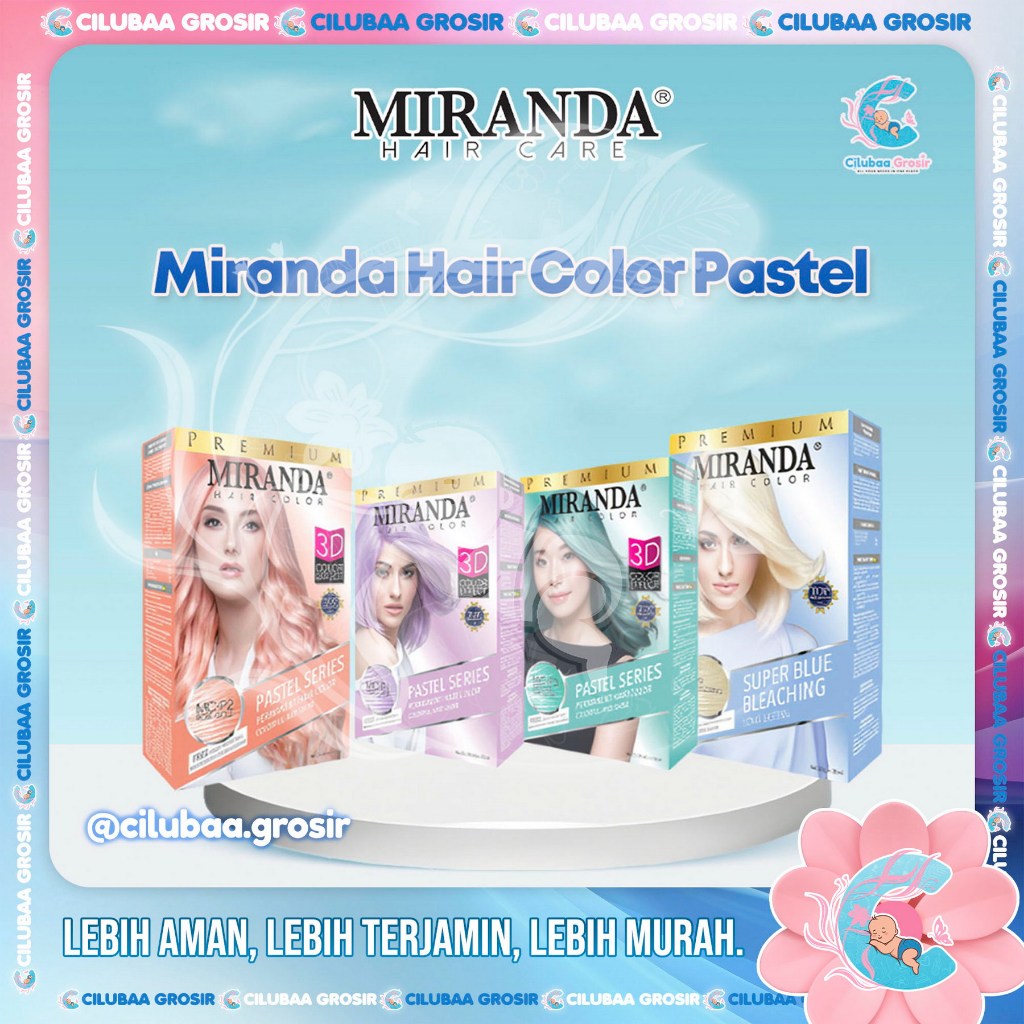 MIRANDA Hair Color Pastel Proxide 30 ml Premium Permanent || Miranda Semir Cat Rambut