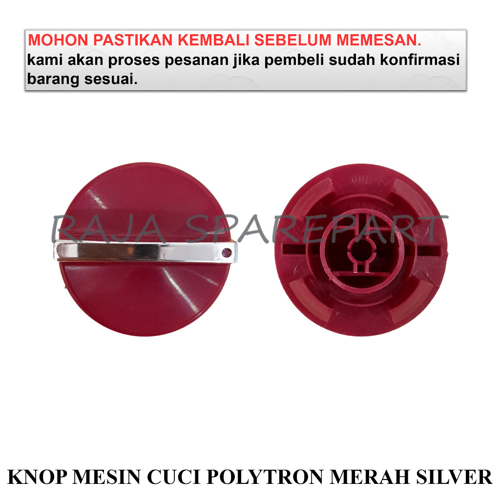 KMPMS KENOP PUTARAN MESIN CUCI / KNOB / KNOP MESIN CUCI POLYTRON MERAH SILVER