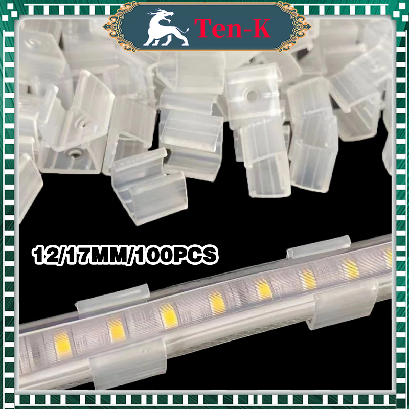 100PCS Dudukan Klem Lampu Neon Flexible Led 220v Klem Neon Flex Lampu Neon Braket Led Neon Flex Lamp