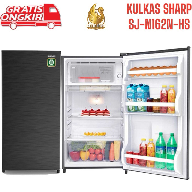 SHARP KULKAS 1 PINTU SJN162NHS / KULKAS SHARP 1 PINTU SJN162HS / KULKAS SHARP SJ162NHS