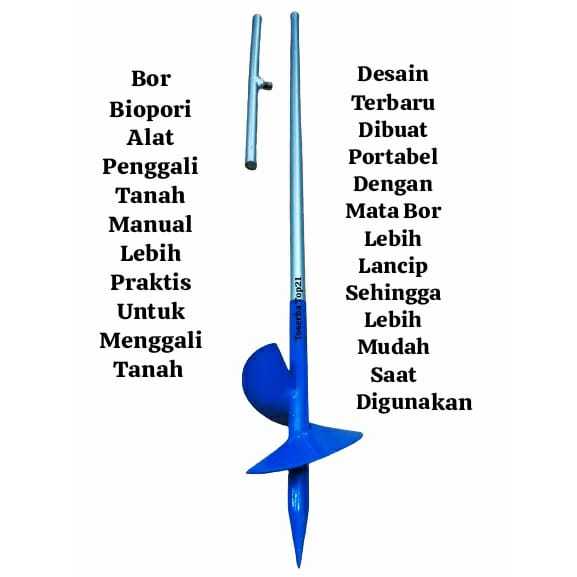 Alat Pelubang Tanah Bor Biopori Spiral / Bor Penggali Tanah Sumur Resapan