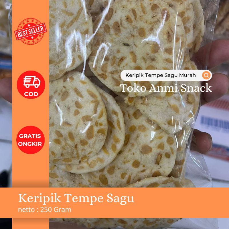 

Kripik Tempe Sagu / Kripik Crispy / Tempe Crispy Renyah 250 Gram