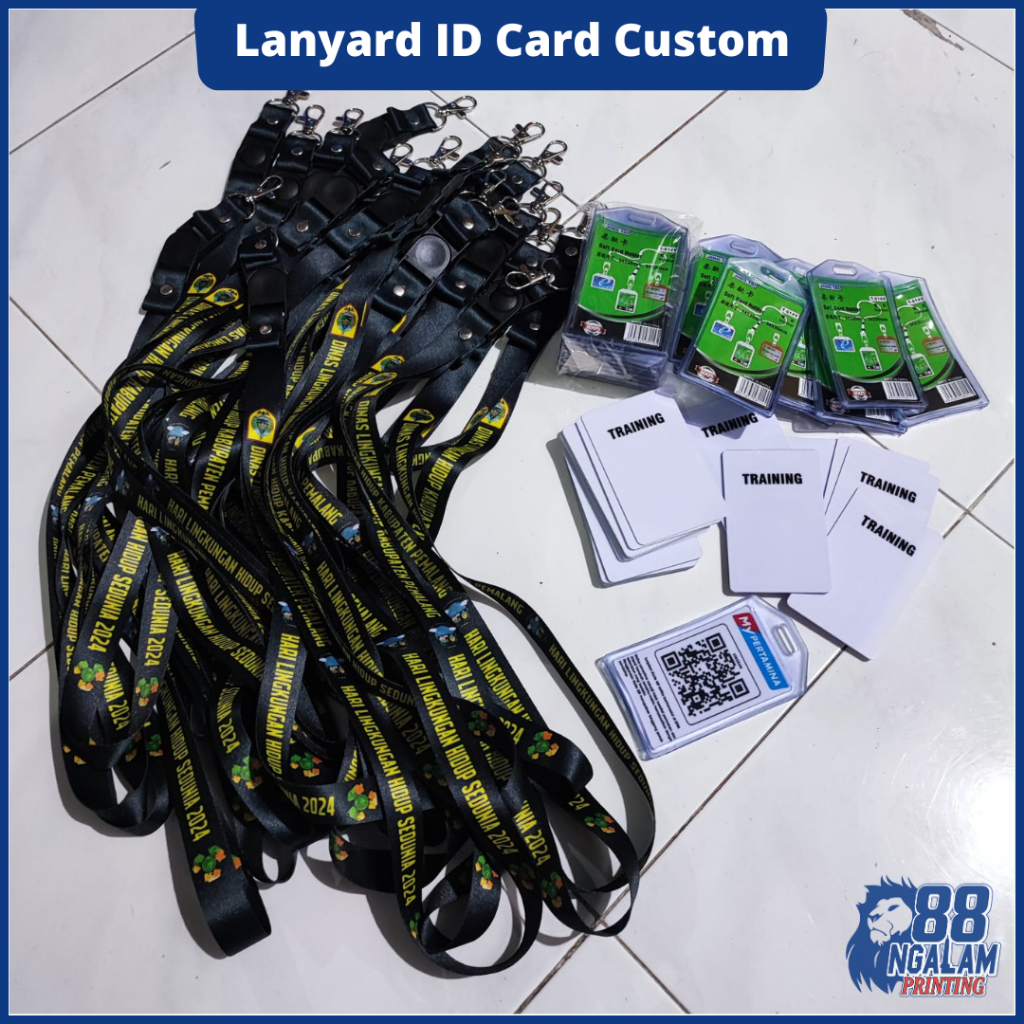 

Tali Lanyard Custom Name Tag Lanyard ID Card Print 2 Sisi
