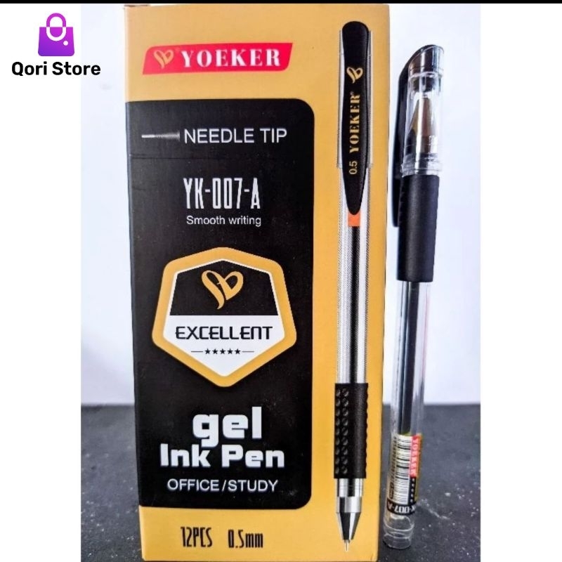 

Qori Store - Pulpen Yoeker Yk 007a / Pulpen Gel Hitam / Gel Pen Hitam / Pulpen Gel Hitam Tebal / Pulpen Sekolah