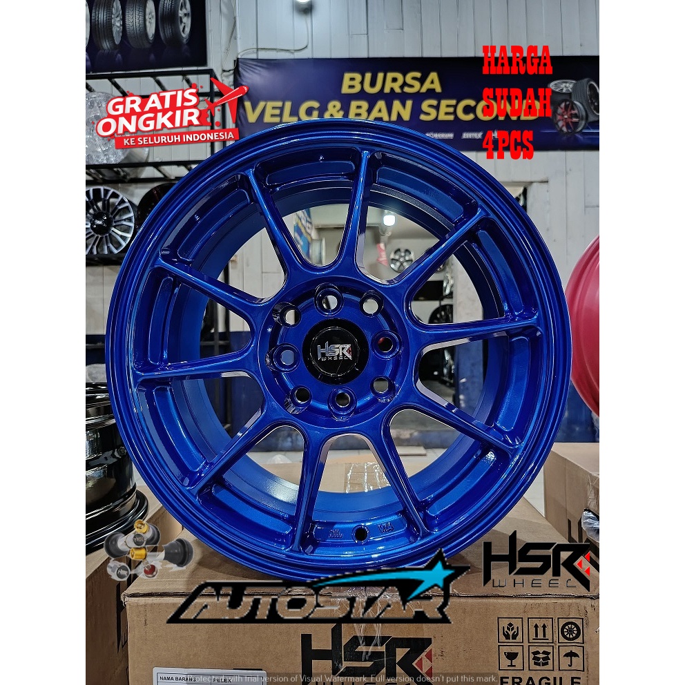 Velg Mobil Style Jdm Hsr Zico Ring 15 Untuk Brio Jazzvtec Mobilio City Ignis Wagonr Swift