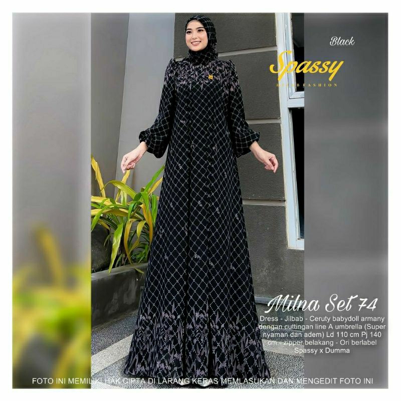 GAMIS PESTA MEWAH TERBARU MILNA SET HIJAB / GROSIR BUSANA SURABAYA / BENITA SET /NUVA TUNIK