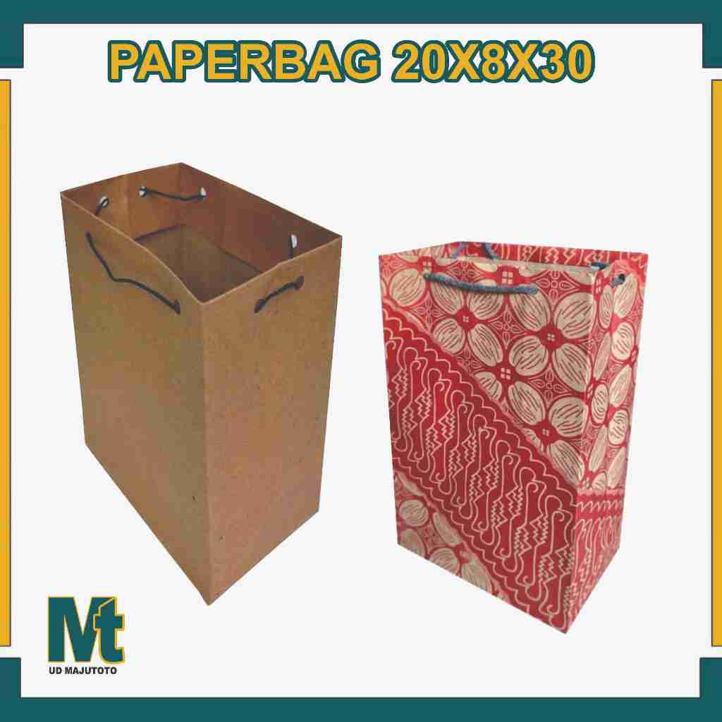 

Paper Bag 20x8x30 Cm (PAKET 12 PCS) / Tas Kertas / Tas Kado / Tas Souvenir