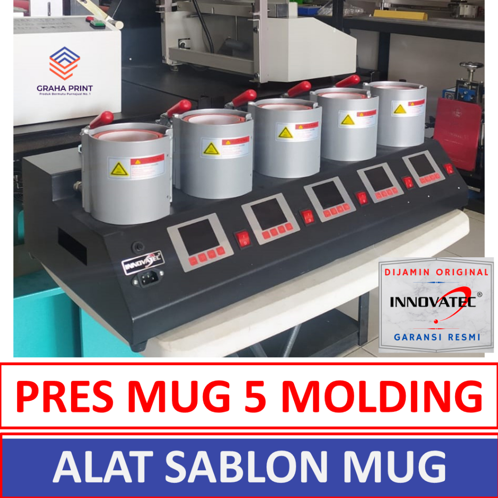 Innovatec Mesin Press Mug 5 Moulding INNOVATEC Alat Sablon Digital Mug 5in1 - Mesin Sablon Gelas Mug